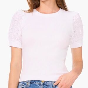 Eyelet sleeve top (Medium NWT)